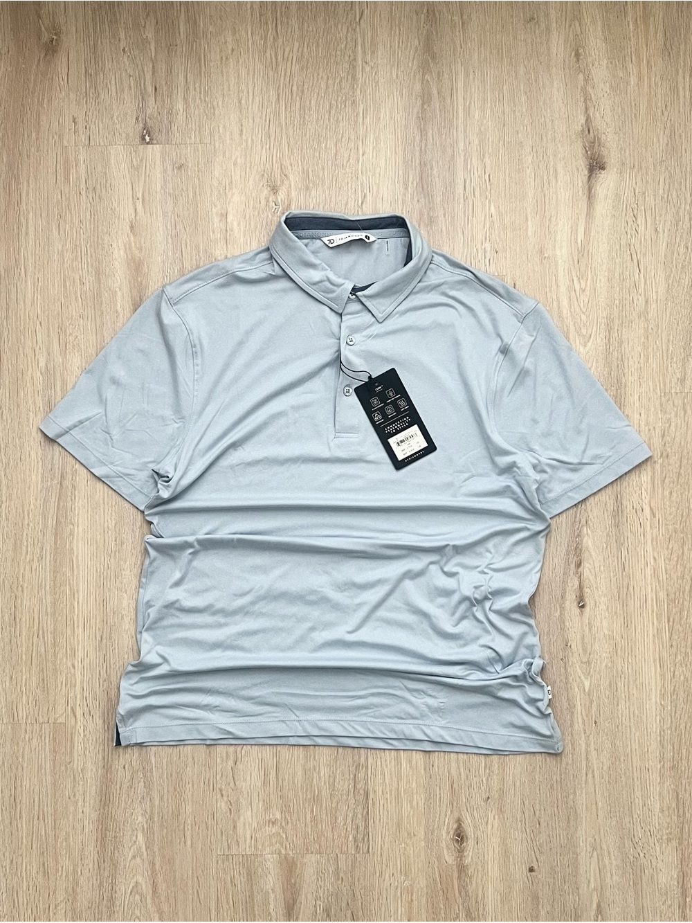NWT 7Diamonds Polo Shirt Mens Small Micro Stripe Core Blue Stretch Performance